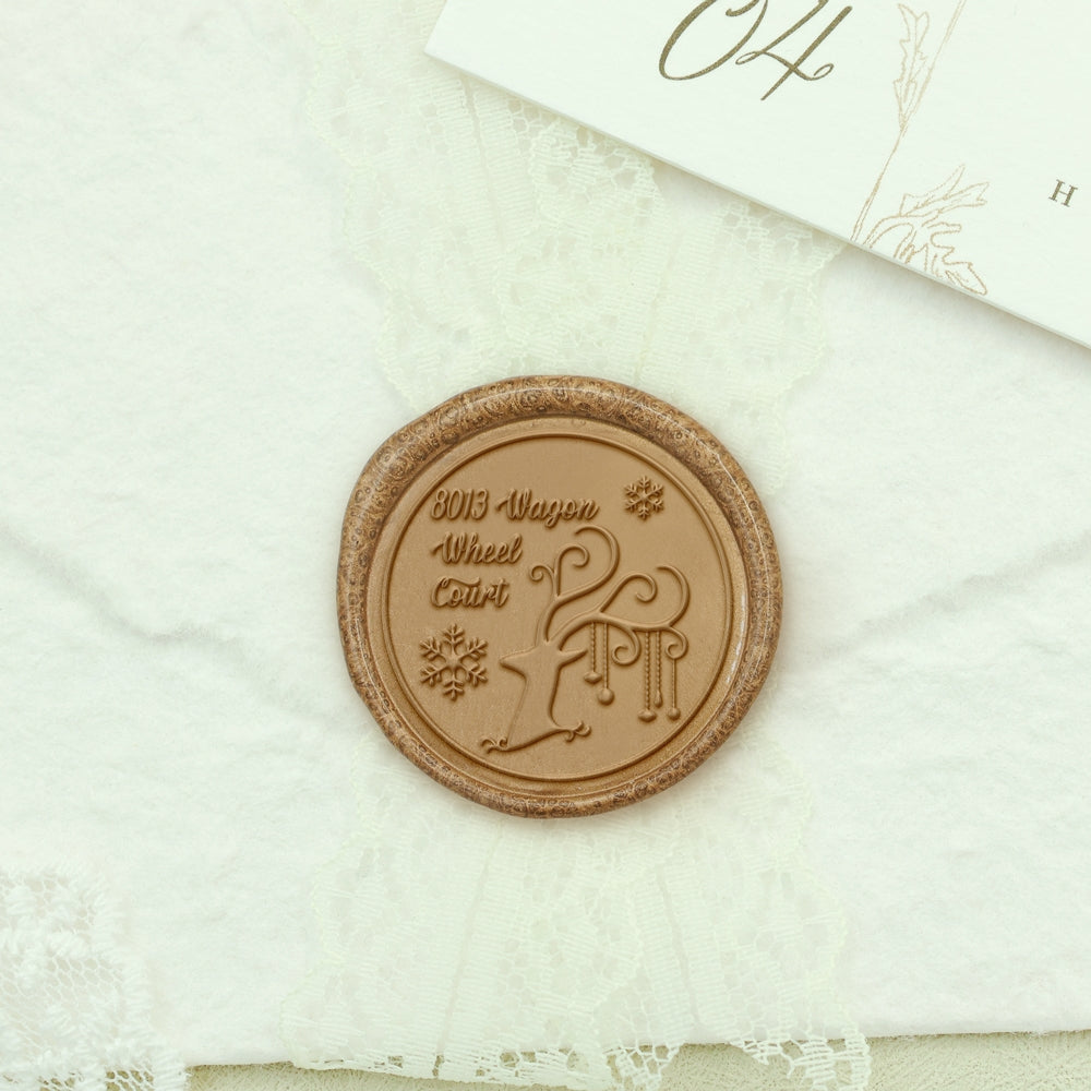 Christmas Deers Custom Address Wax Seal Stamp-6 26-Letter-Custom-Floral-Name-Wax-Seal-Stamp2-2