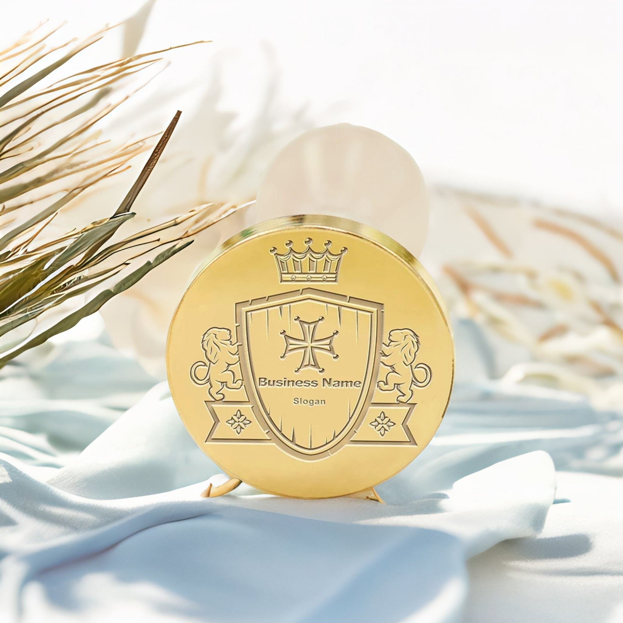 Custom Crest Wax Seal Stamps with Family, Business Logos - No.22