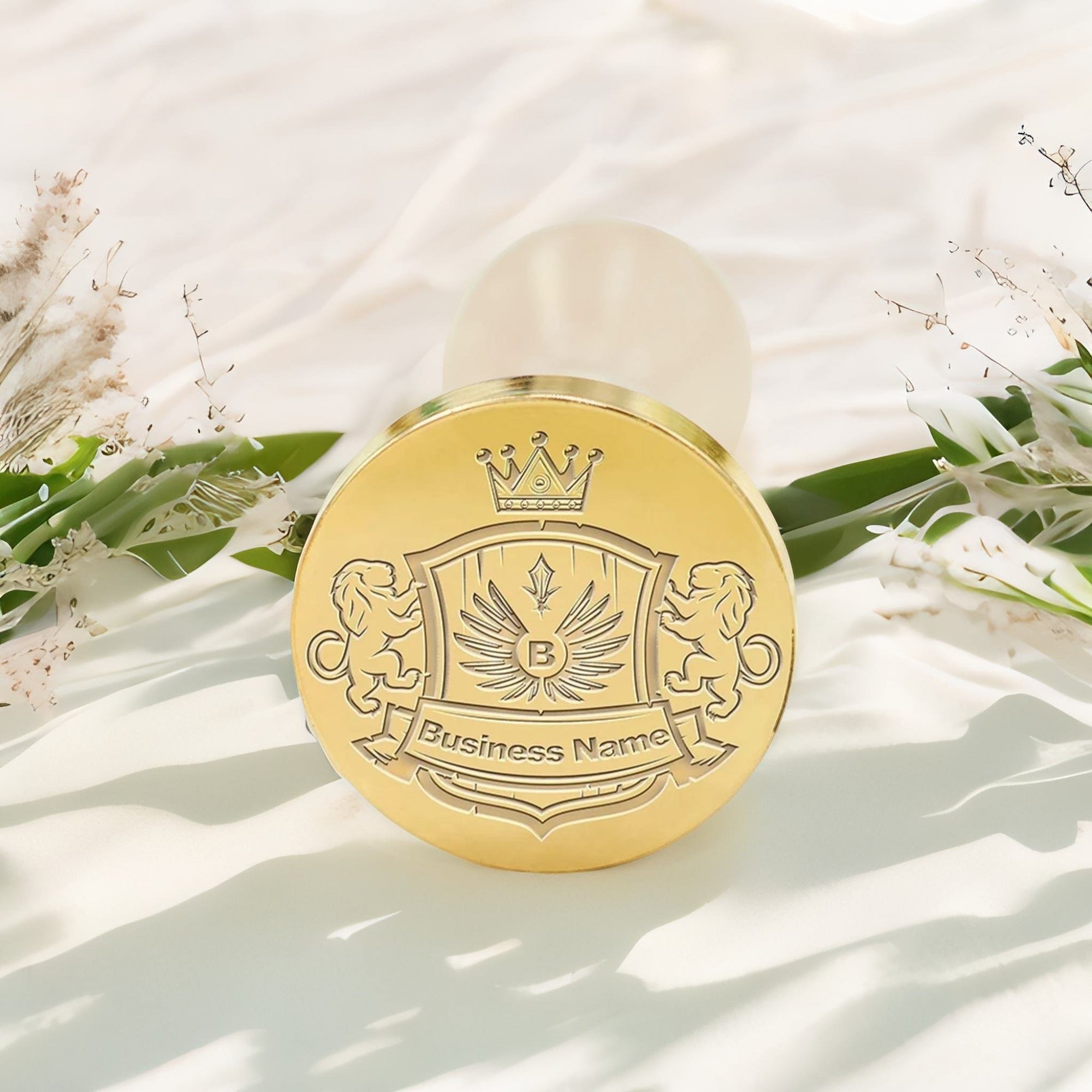 Custom Crest Wax Seal Stamps with Family, Business Logos - No.24